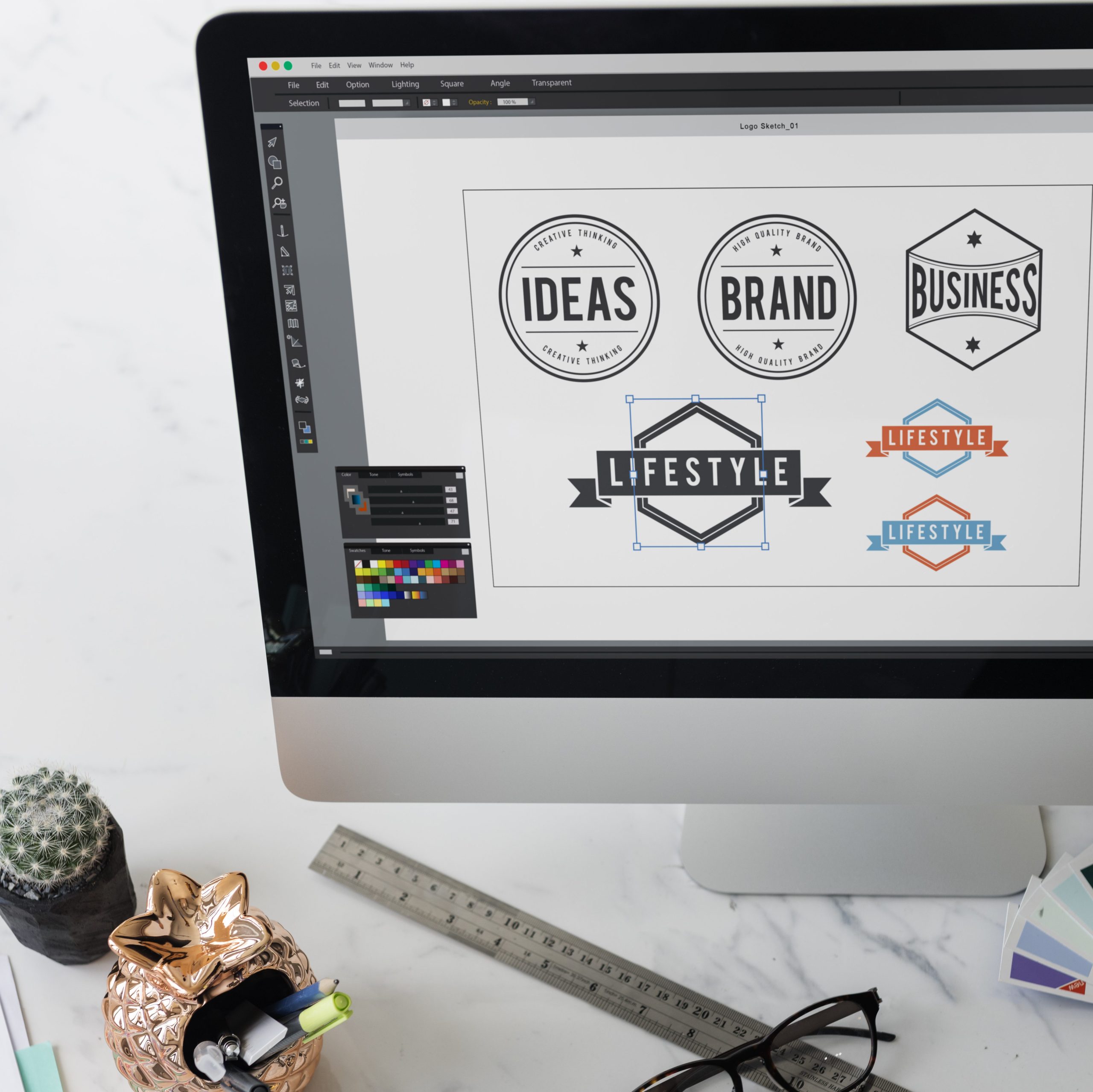 Logo digitaal uitwerken